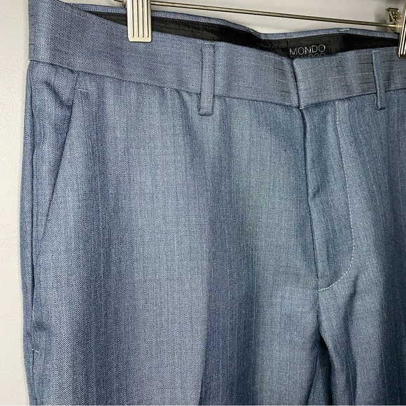 [32] Mondo Di Marco Ultra Slim Dress Pants | Blue - Picture 8 of 9